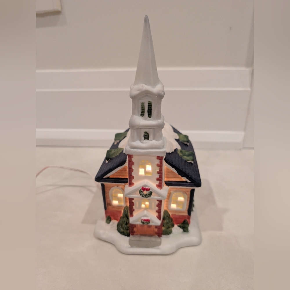 Christmas Village Lighted Church